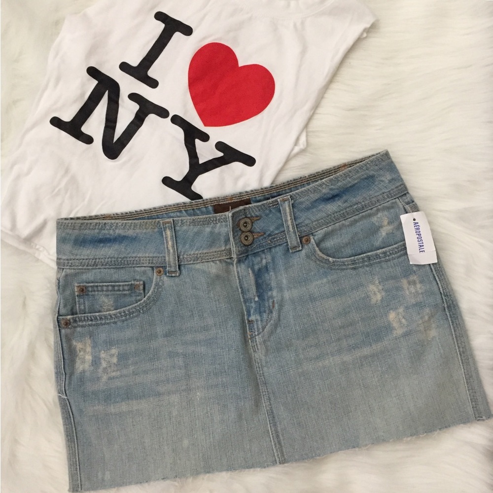 Y2K jean mini skirt